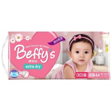 BEFFY'S ExtraDry подгузники для девочек  M (5-10 кг), 44 шт