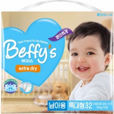 BEFFY'S ExtraDry подгузники для мальчиков XL (13+ кг), 32 шт
