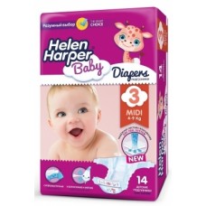 Helen Harper Детские подгузники Baby размер 3. Midi (4-9 кг) 14 шт.