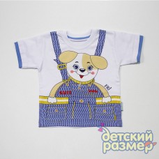 Детская футболка FRJ с принтом «Собачка», цвет белый