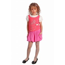 Блузка для девочки «Лэрри», короткий рукав, цвет розовый
