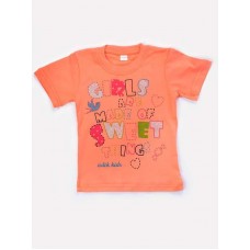 Детская футболка для девочки с коротким рукавом, 5-8 лет
